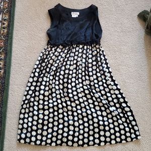 Max Studio Black & Cream Silk Dress